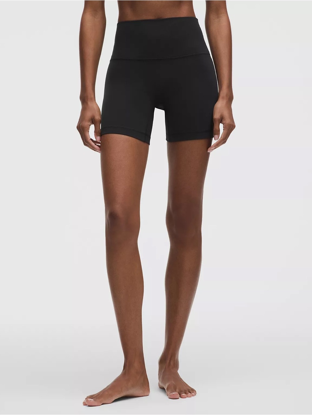High-Waist Black Women's Active Shorts